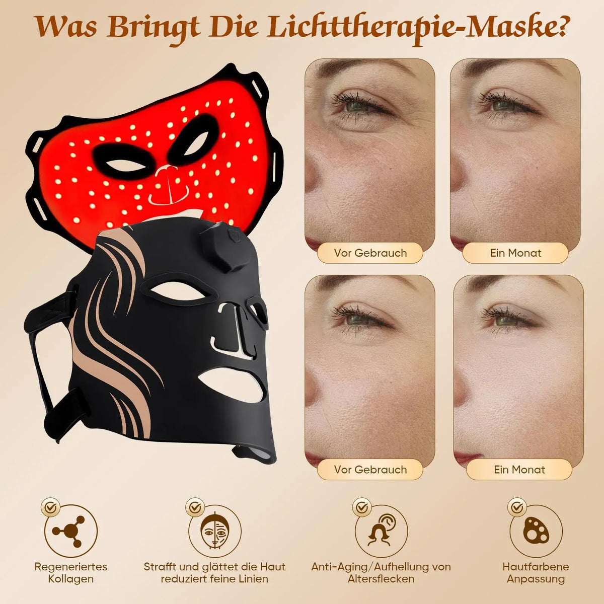 UBilli Silicone LED Face Mask For Anti Aging Skin Care