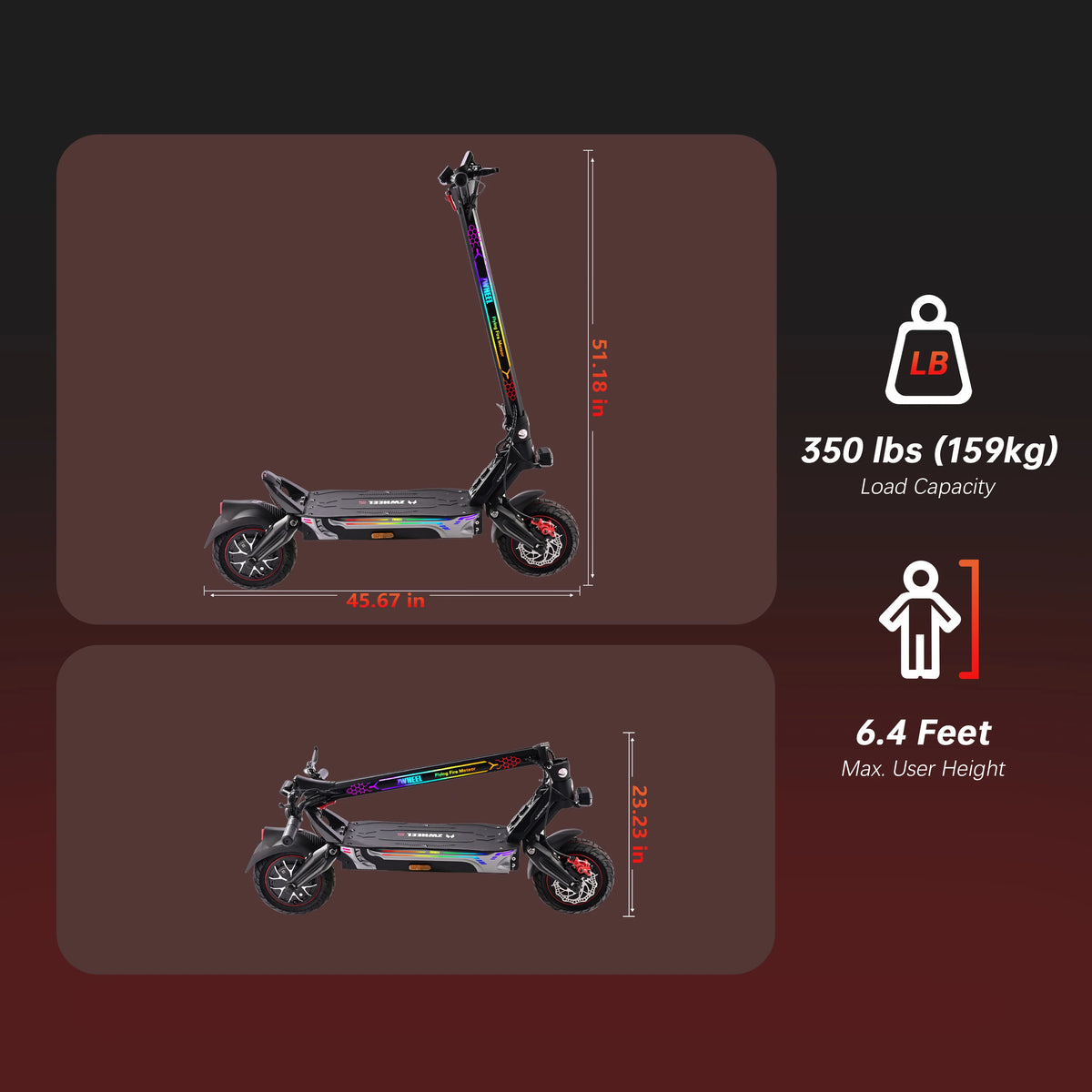 ZWHEEL GT1 Lite Dual Motor All Terrain Electric Scooter 4000W