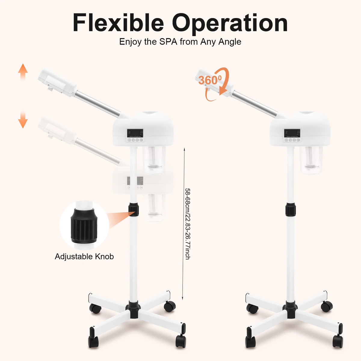 Bymaocar Standing Facial Steamer With Ozone And PTC Heating Technology
