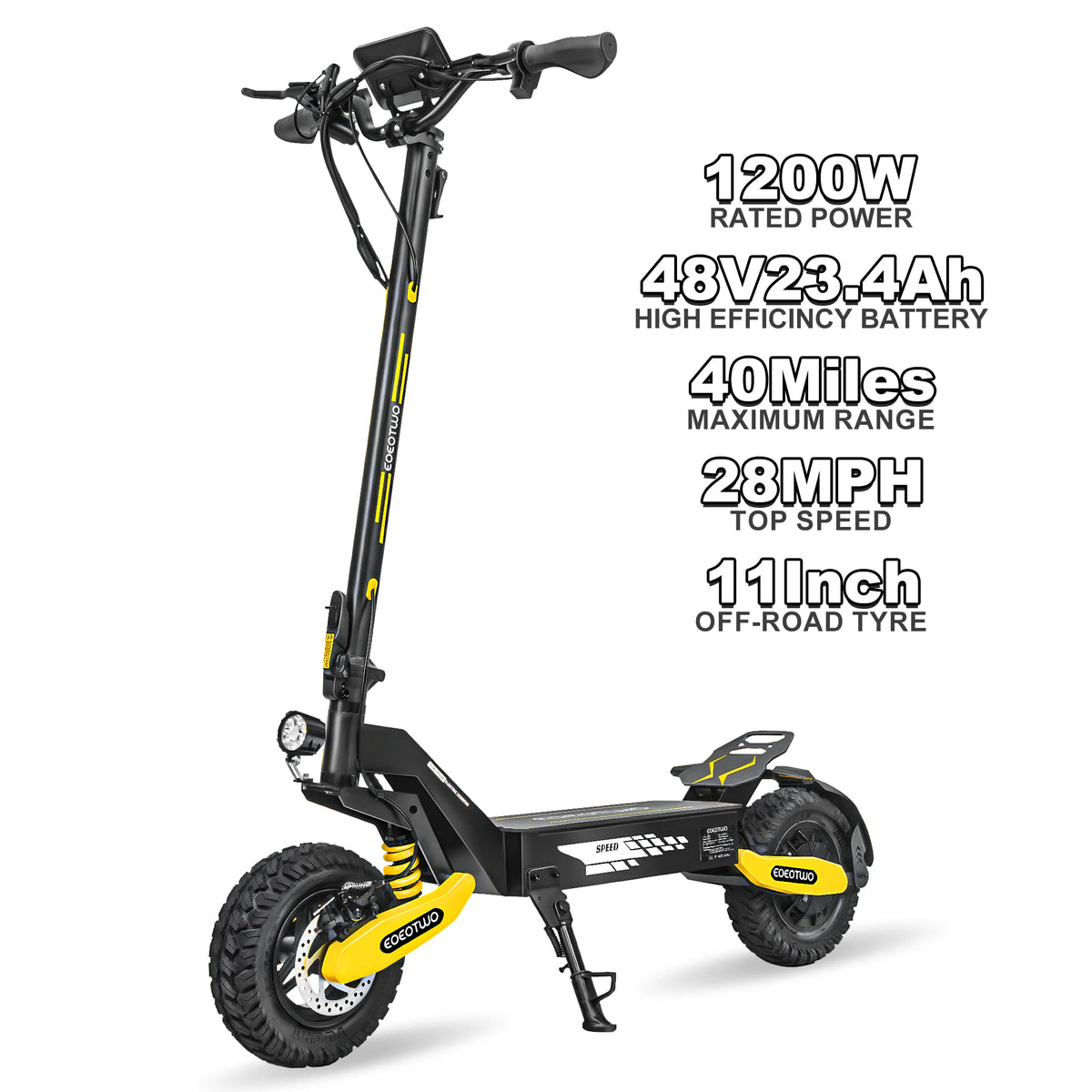 Eoeotwo 1200w Off Road Electric Scooter 30 Mph