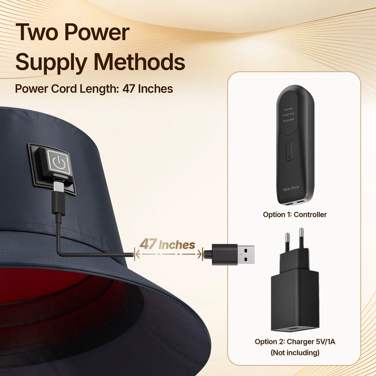 Hello Face T100 LED Hair Regrowth Therapy Cap With Controller