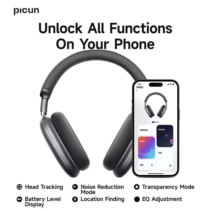 Picun F8 Pro Wireless Headphones With ANC And Spatial Audio