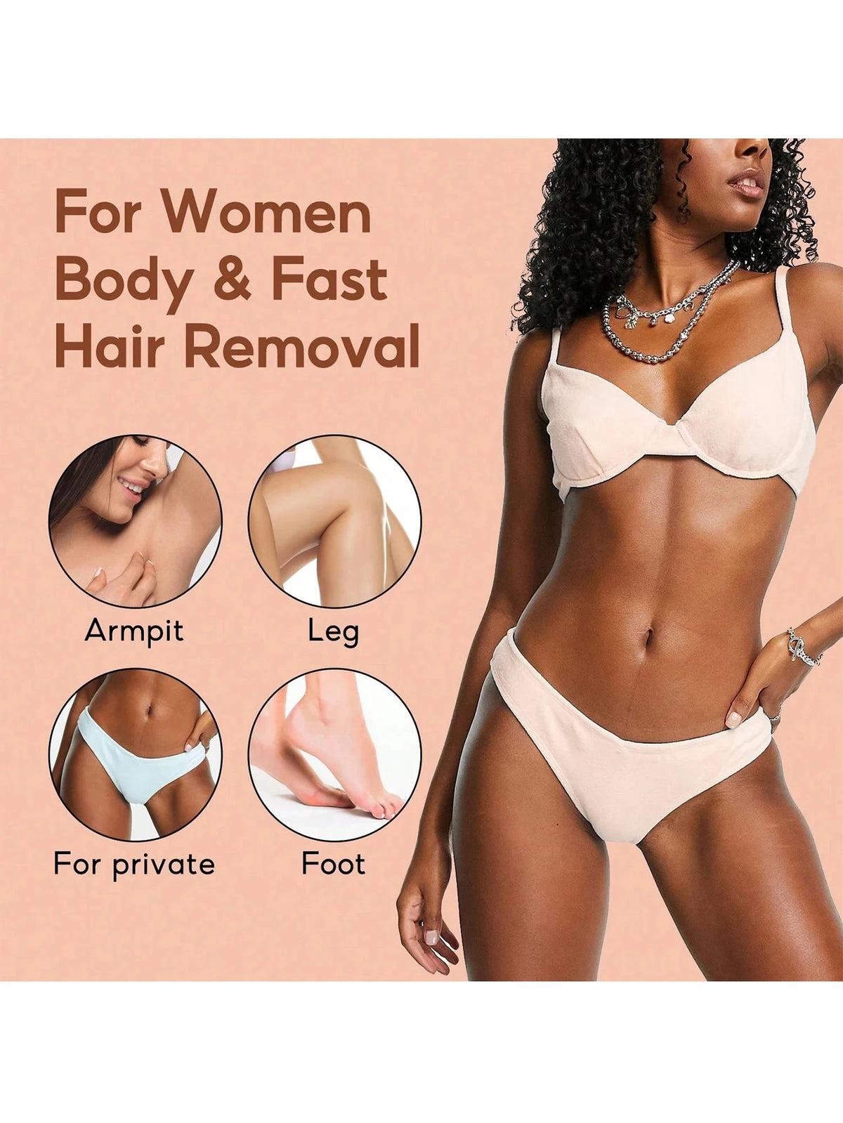 Women Coconut Gentle Hair Removal Cream For Sensitive Skin