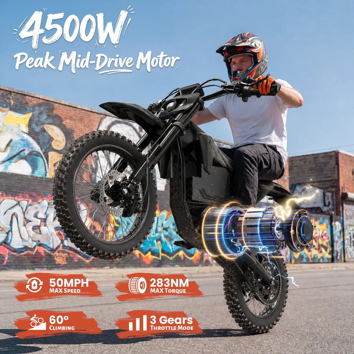 Qronge X1 Spark Peak Electric Dirt Bike Motorcycle