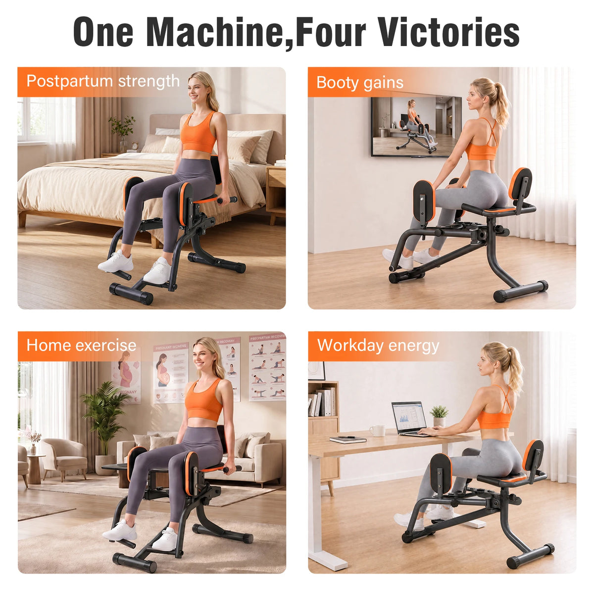 Foldable Dual Motion Hip Trainer For Inner Outer Thigh Sculpting