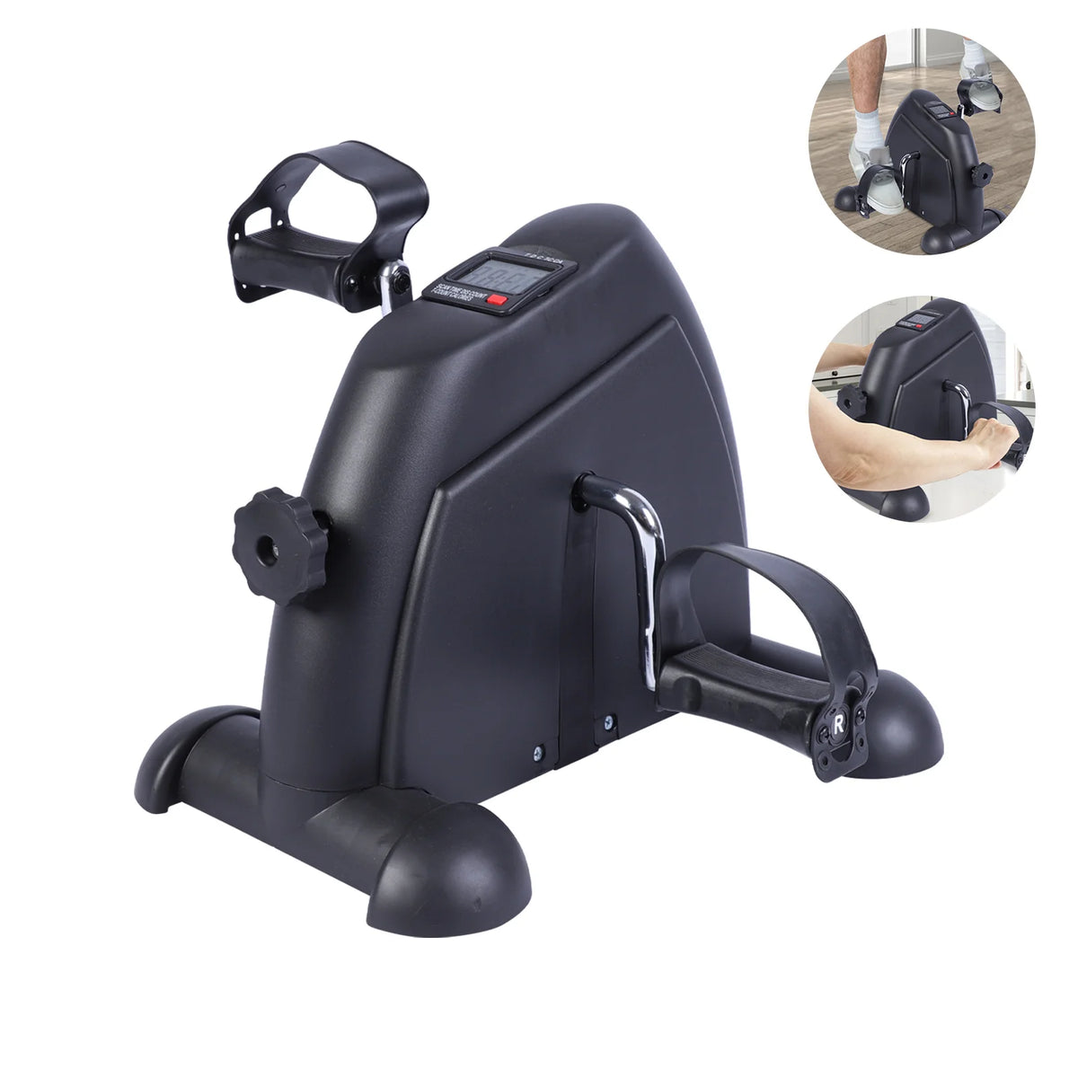 Mini Under Desk Pedal Exerciser Bike Digital LCD Cardio Trainer