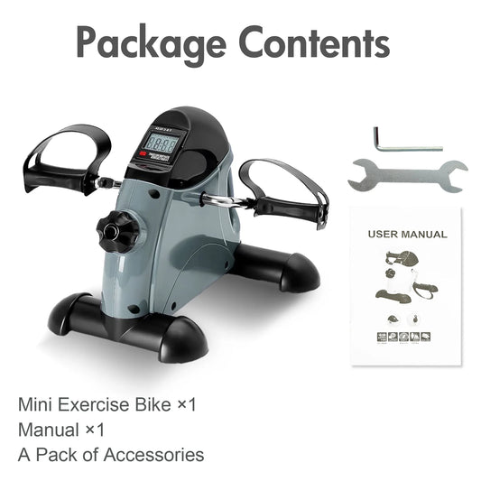 Mini Under Desk Pedal Exerciser Bike Digital LCD Cardio Trainer